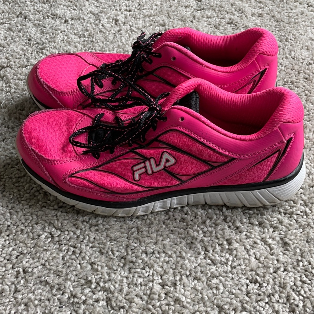 Pink Fila Running Shoes